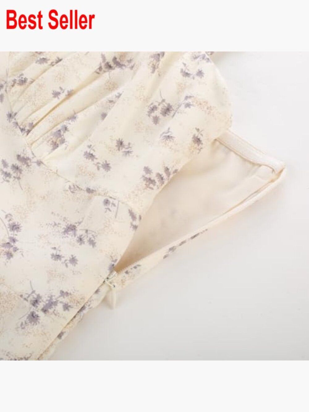 Polyester Blend Floral Midi Dress with Ruffle Details for Wedding Guest - Picture 4 of 7